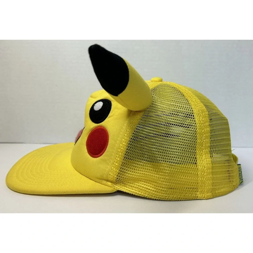 Nintendo Pokemon Pikachu Yellow Cap 3D Ears Youth‎ One Size SnapBack